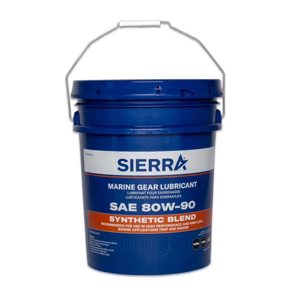 18-9650-5 – SIERRAMARINE Gear Oil, Single 5 Gallon Bucket 80W-90 Protects Gears/ Bearings/ Gear Case Components